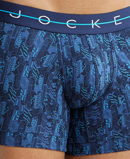 Jockey NY02 Men's Super Combed Cotton Elastane Stretch Printed Trunk with Ultrasoft Waistband (Prints May Vary)
