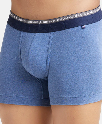 Jockey US60 Men's Super Combed Cotton Elastane Stretch Solid Trunk with Ultrasoft Waistband