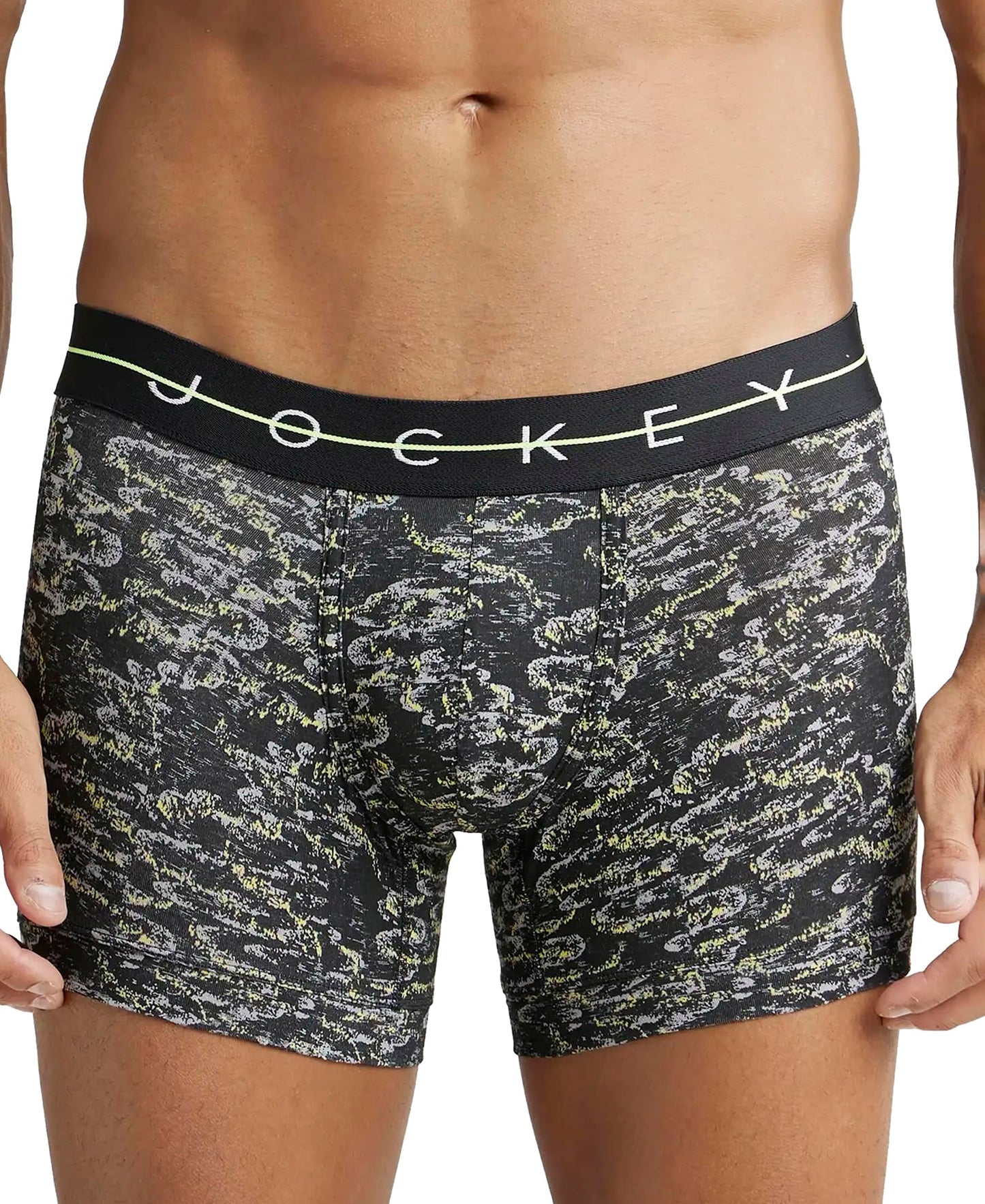 Jockey NY02 Men's Super Combed Cotton Elastane Stretch Printed Trunk with Ultrasoft Waistband (Prints May Vary)