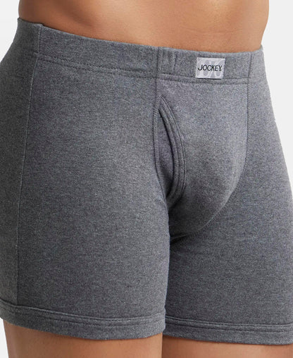 Jockey 8008 Men's Super Combed Cotton Rib Solid Boxer Brief with Ultrasoft Concealed Waistband (Pack of 3)