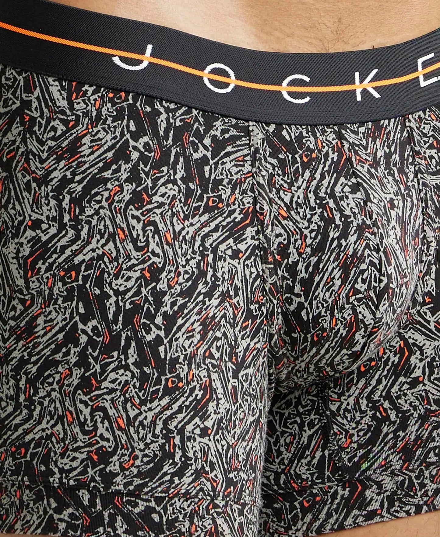 Jockey NY02 Men's Super Combed Cotton Elastane Stretch Printed Trunk with Ultrasoft Waistband (Prints May Vary)