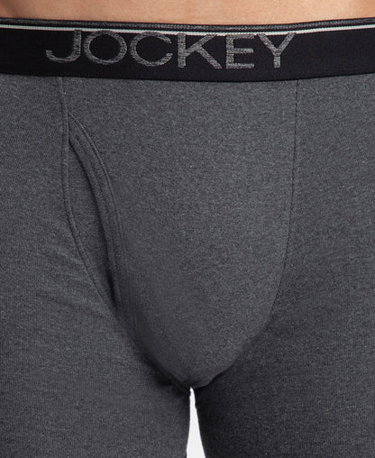 Jockey 8009 Men's Super Combed Cotton Rib Solid Boxer Brief with Ultrasoft Waistband (Pack of 3)