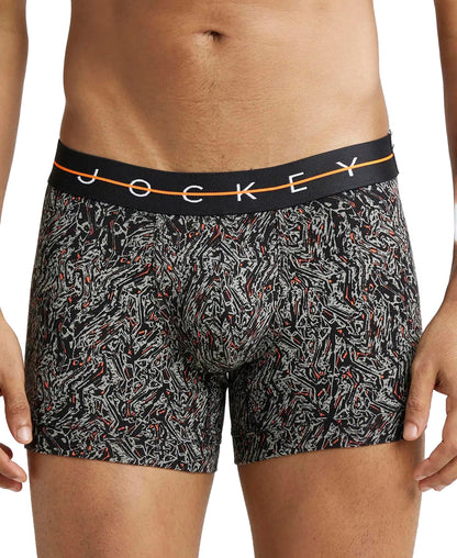 Jockey NY02 Men's Super Combed Cotton Elastane Stretch Printed Trunk with Ultrasoft Waistband (Prints May Vary)