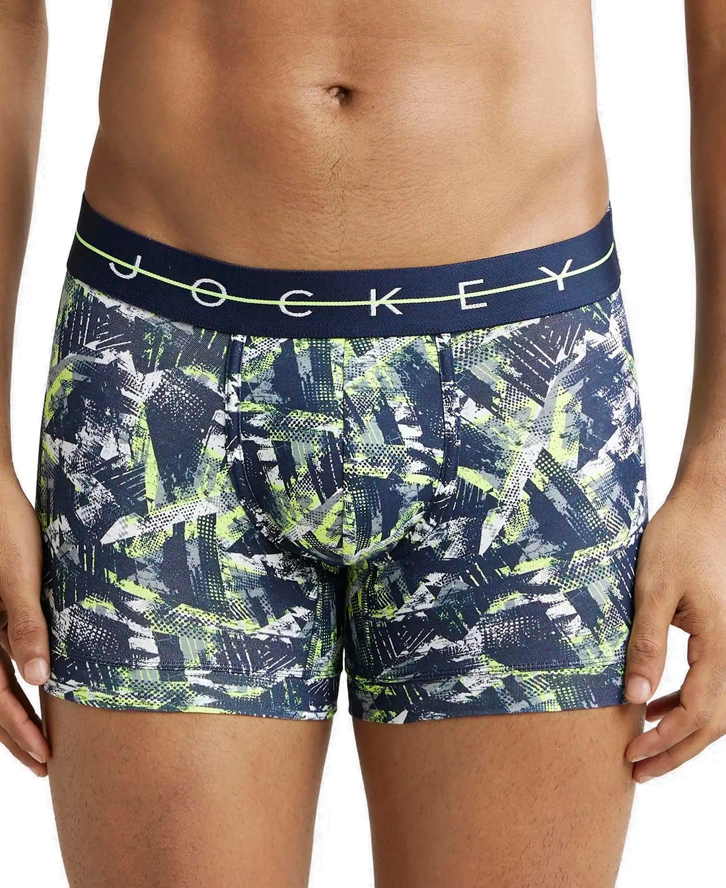 Jockey NY02 Men's Super Combed Cotton Elastane Stretch Printed Trunk with Ultrasoft Waistband (Prints May Vary)