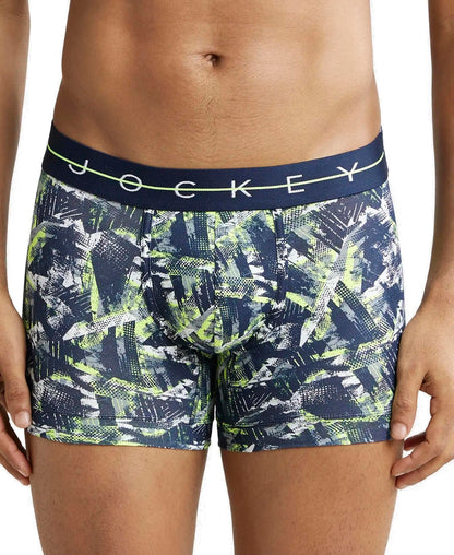 Jockey NY02 Men's Super Combed Cotton Elastane Stretch Printed Trunk with Ultrasoft Waistband (Prints May Vary)