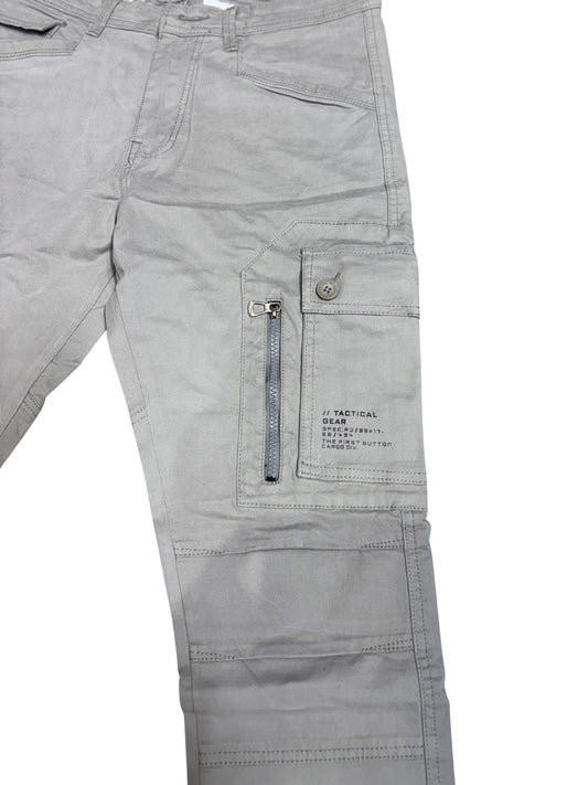Men's Tactical Cargo Pants – Light Grey | Multi-Pocket Utility Fit