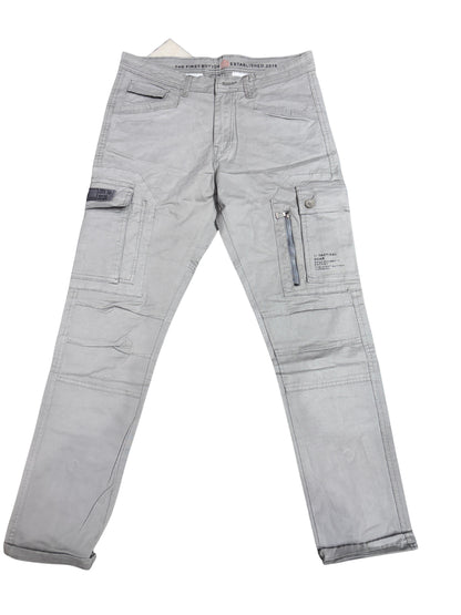Men's Tactical Cargo Pants – Light Grey | Multi-Pocket Utility Fit