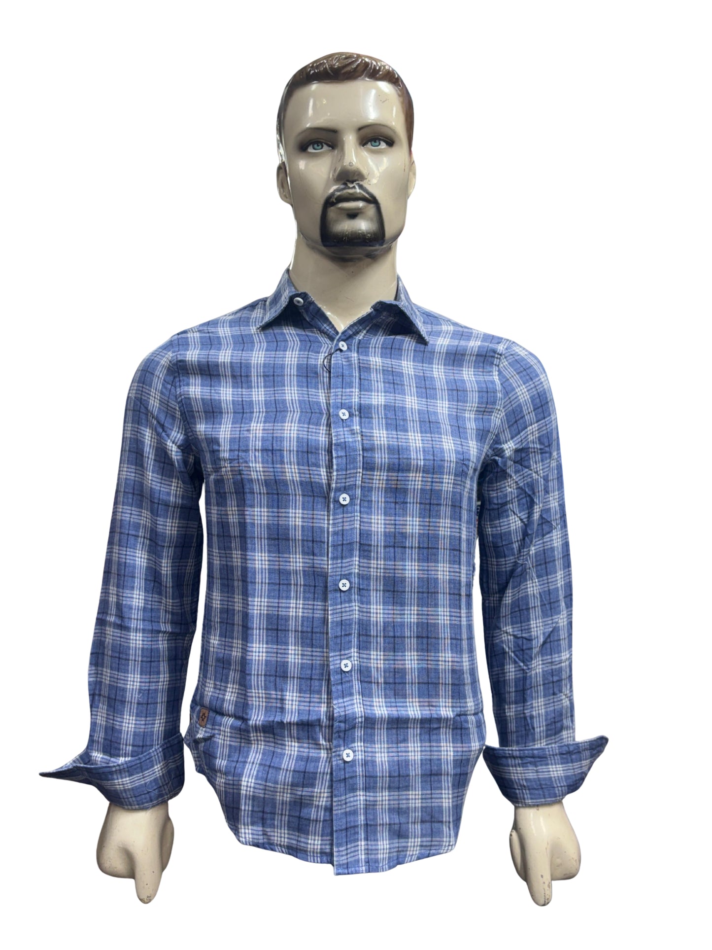 Premium Light Checked Cotton Shirt for Men – Full Sleeves | Stylish Formal & Casual Wear