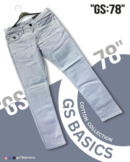 GS:78 Cotton Collection Men's Slim Fit Jeans – Available in 18 Colors