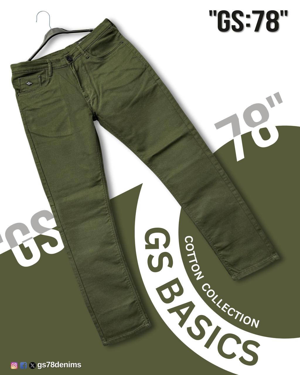GS:78 Cotton Collection Men's Slim Fit Jeans – Available in 18 Colors