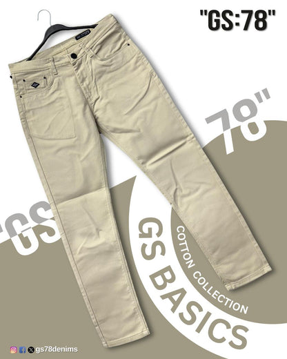 GS:78 Cotton Collection Men's Slim Fit Jeans – Available in 18 Colors