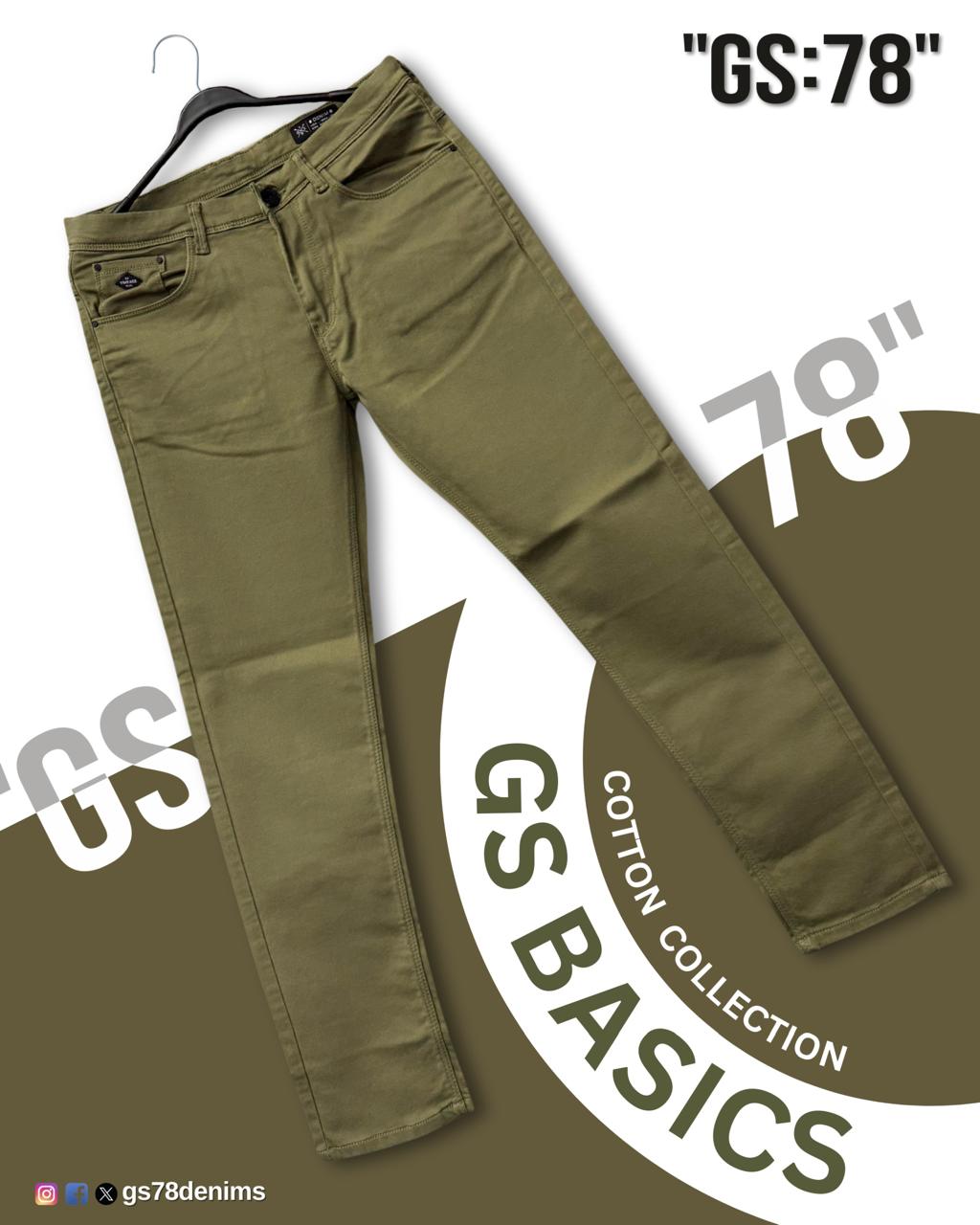 GS:78 Cotton Collection Men's Slim Fit Jeans – Available in 18 Colors