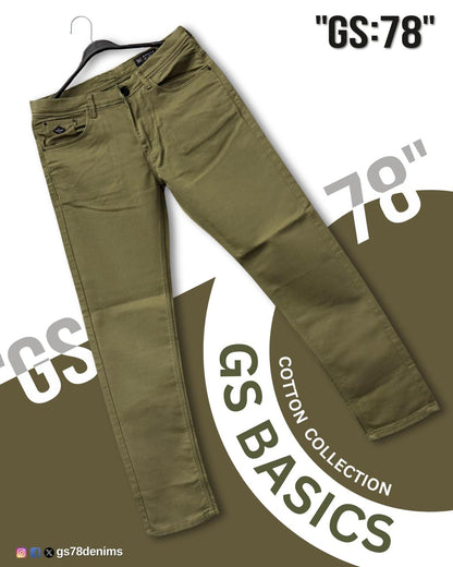 GS:78 Cotton Collection Men's Slim Fit Jeans – Available in 18 Colors