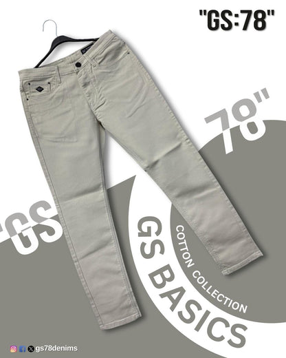 GS:78 Cotton Collection Men's Slim Fit Jeans – Available in 18 Colors