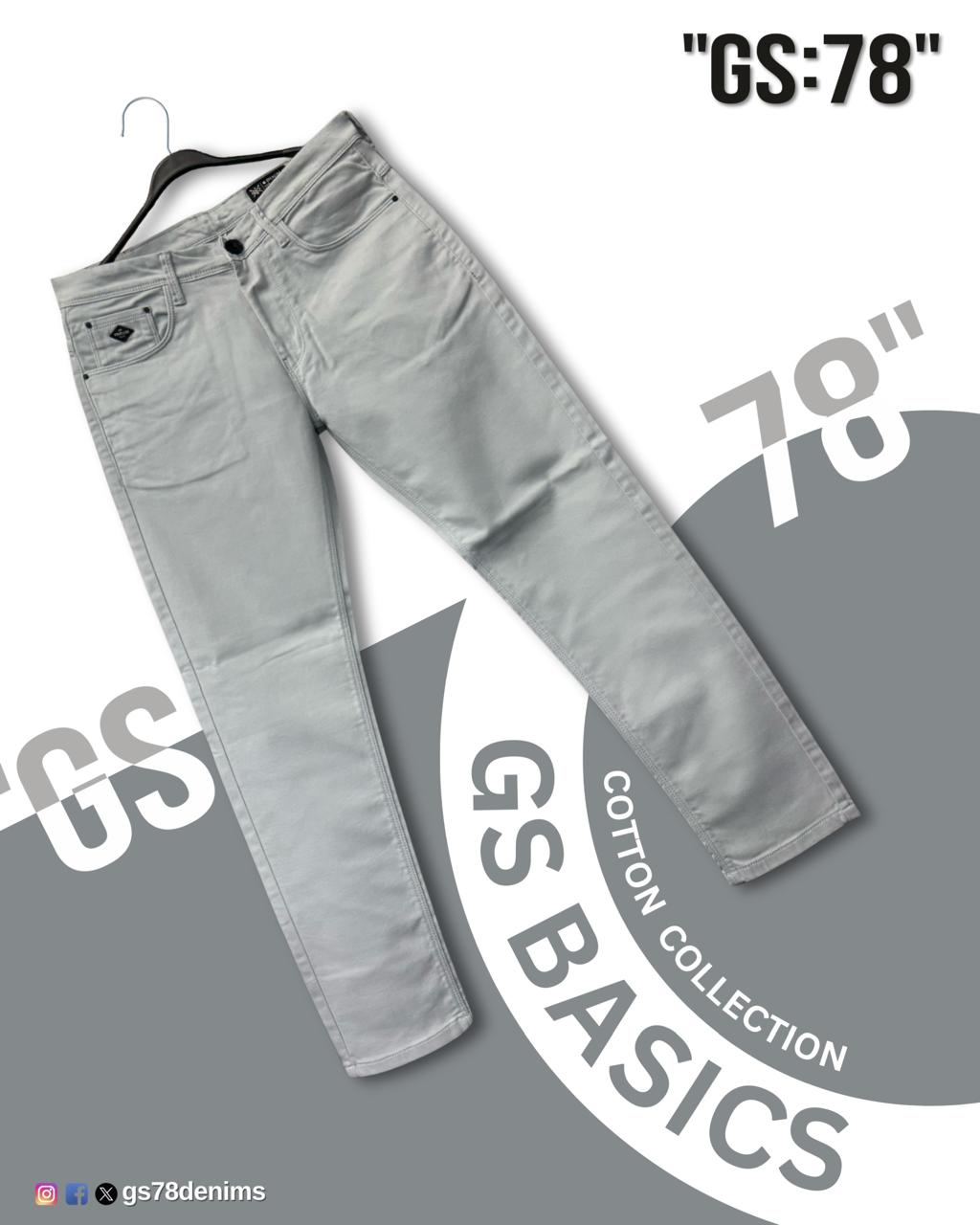 GS:78 Cotton Collection Men's Slim Fit Jeans – Available in 18 Colors