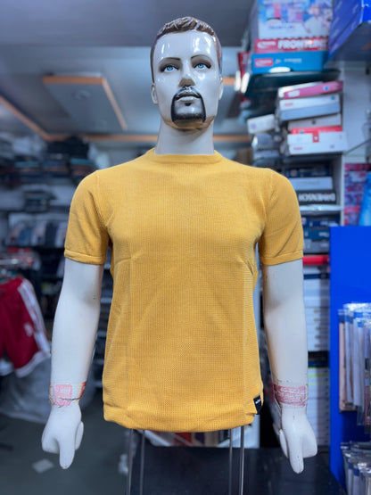 The Elevated Essential: Men's Textured Crewneck T-Shirt