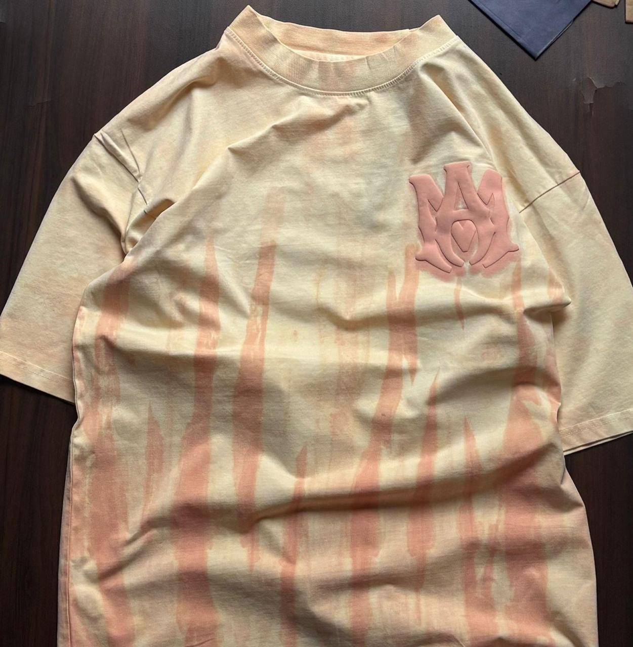 Exclusive AMIRI Tie-Dye T-Shirts – Premium Cotton Tees with Bold Logo Print in Pastel Shades