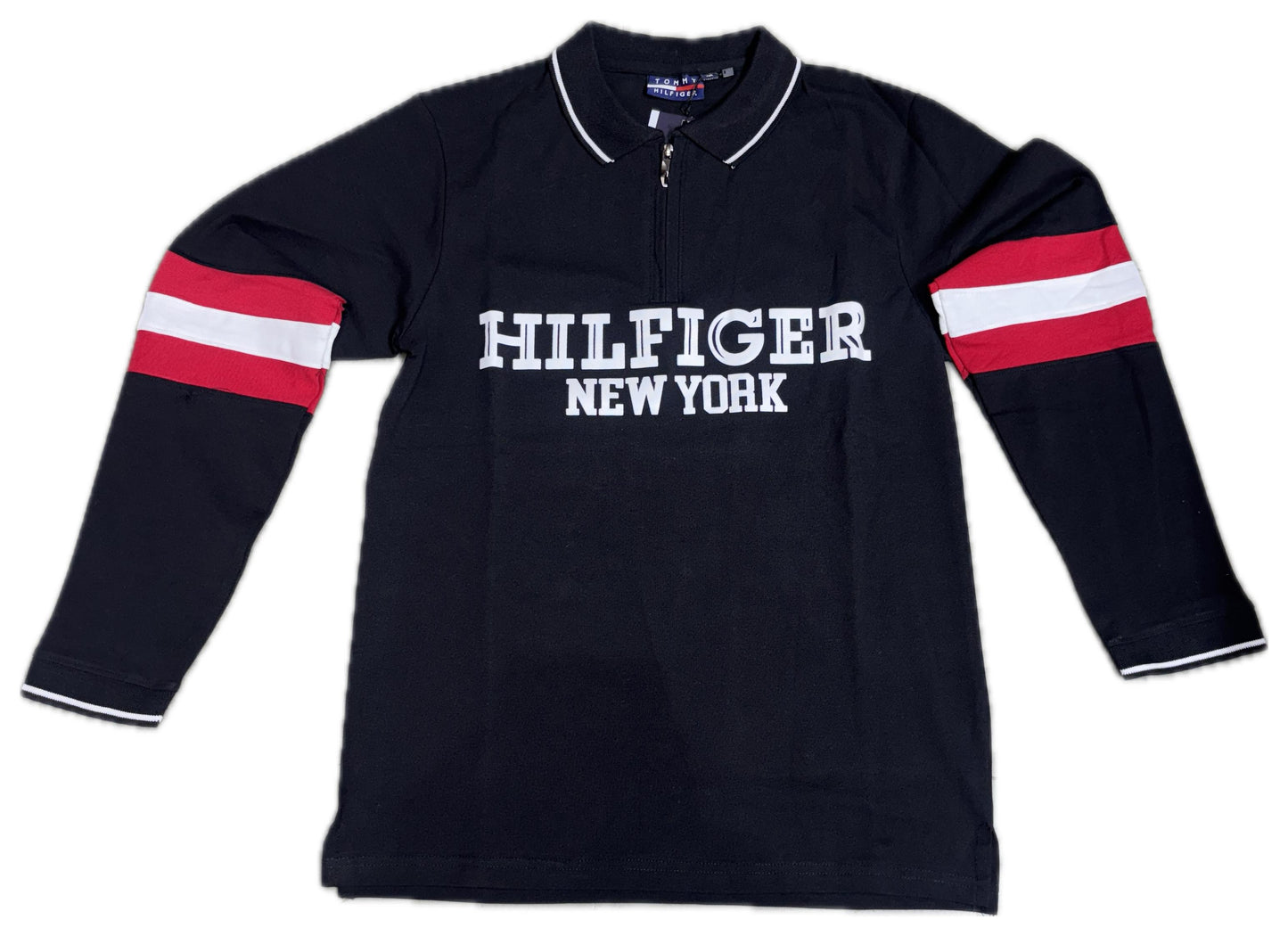 Tommy Hilfiger Inspired | "HILFIGER NEW YORK" Half-Zip Polo T-Shirt