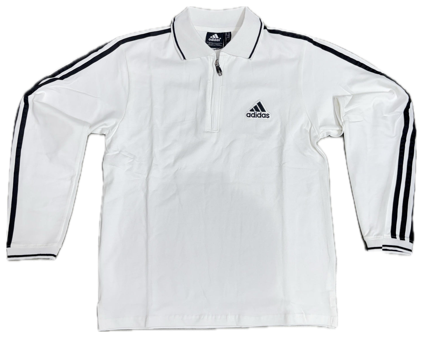 Adidas Classic 3-Stripes Long-Sleeve Half-Zip Polo T-Shirt