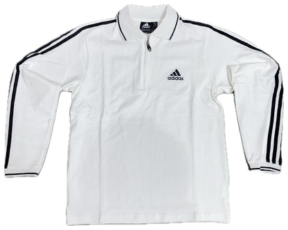 Adidas Classic 3-Stripes Long-Sleeve Half-Zip Polo T-Shirt