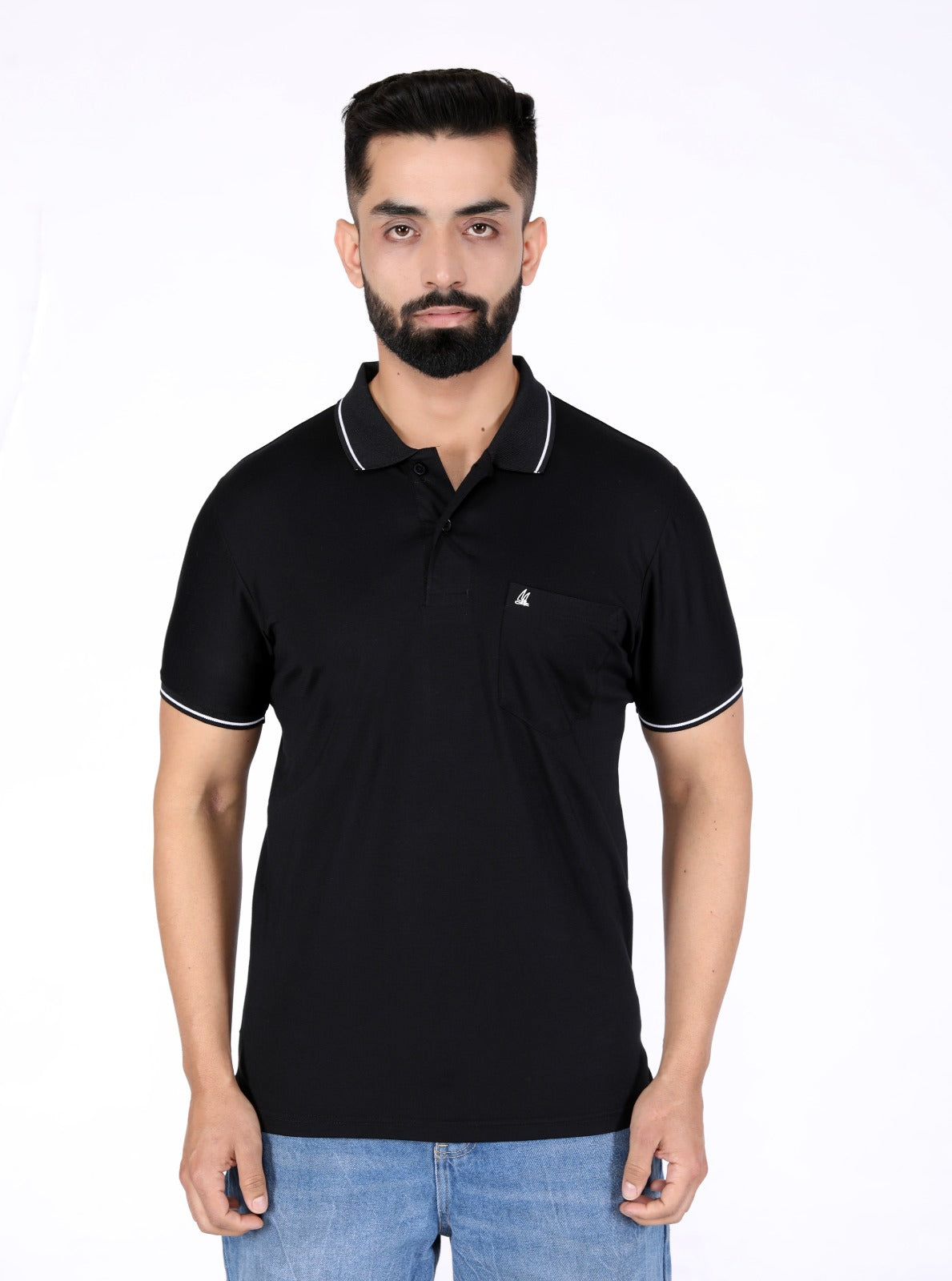 Men's Rich Brown Polo T-Shirt with Pocket | Soft Cotton Blend | Casual & Smart Look