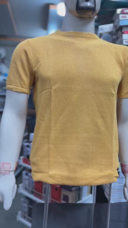 The Elevated Essential: Men's Textured Crewneck T-Shirt