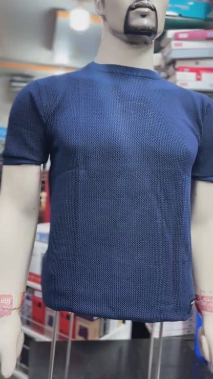The Elevated Essential: Men's Textured Crewneck T-Shirt