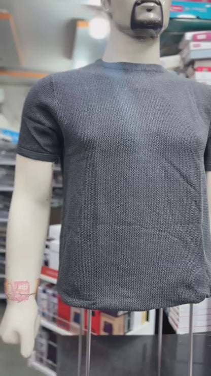 The Elevated Essential: Men's Textured Crewneck T-Shirt
