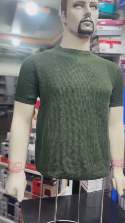 The Elevated Essential: Men's Textured Crewneck T-Shirt